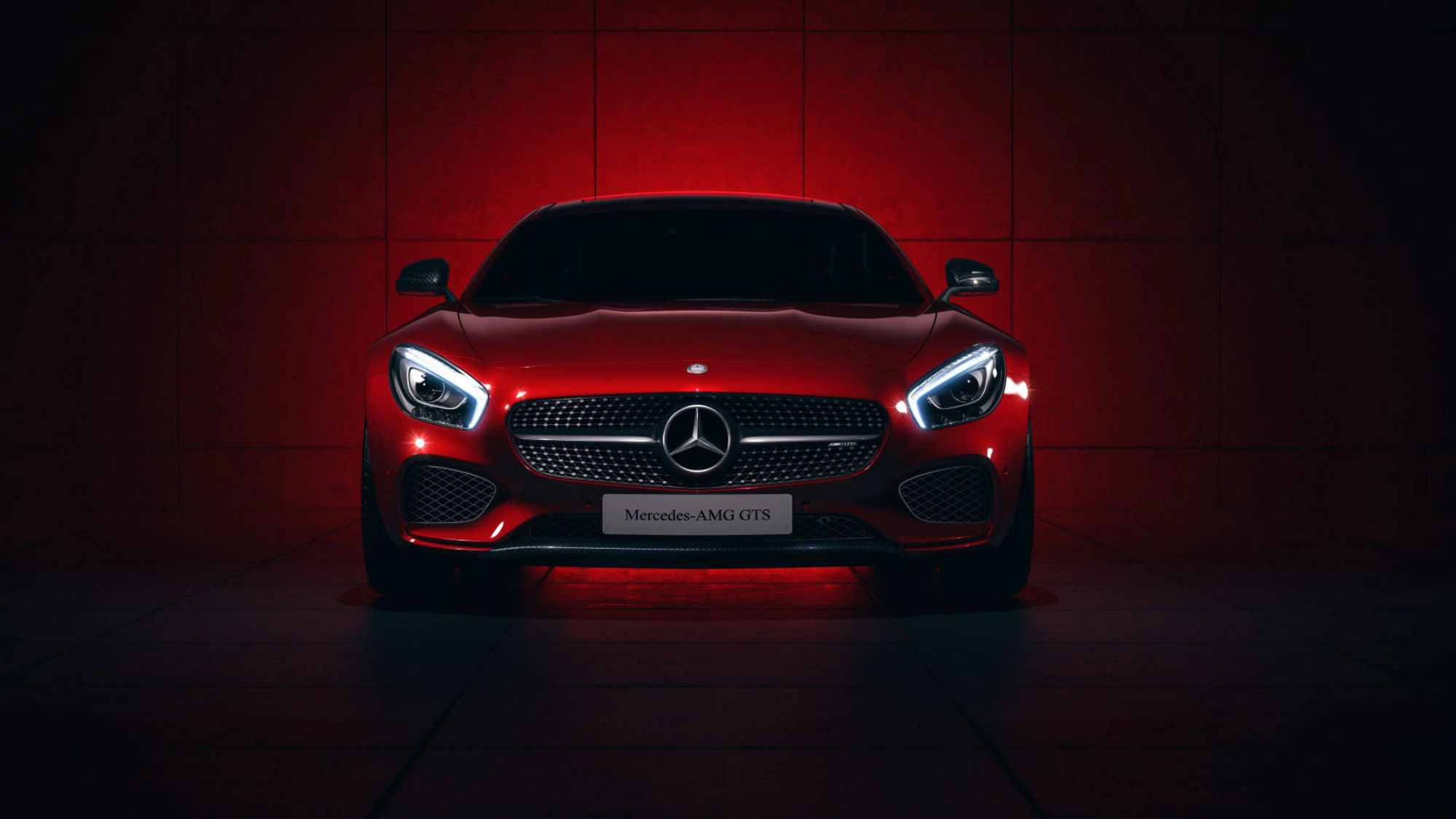 red Mercedes Benz amg gts
