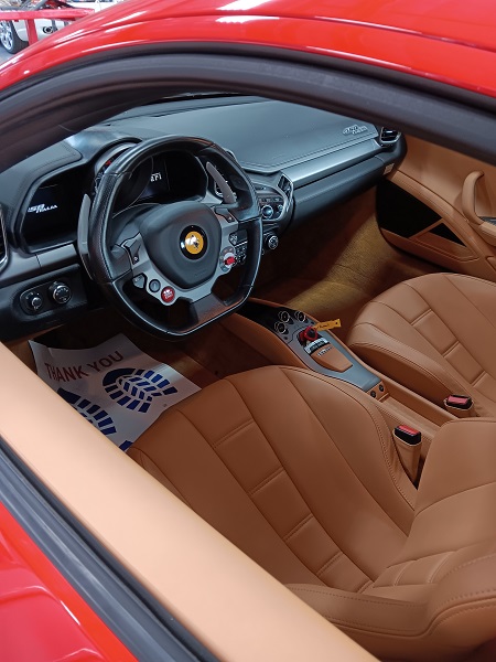 Red Ferrari 458 Italia Interior